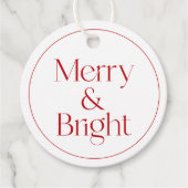 Label voor moderne Typografie-kersthang (Voorkant)