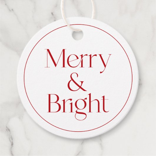 Label voor moderne Typografie-kersthang (Voorkant)