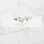 label voor olijftak bruiloft-waterflesetiket waterfles etiket (Enkel label)