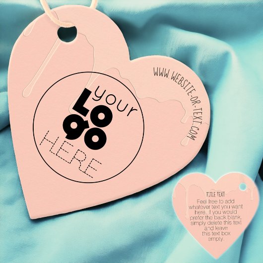 Label voor ophangen van zakelijke Logo die roze ha