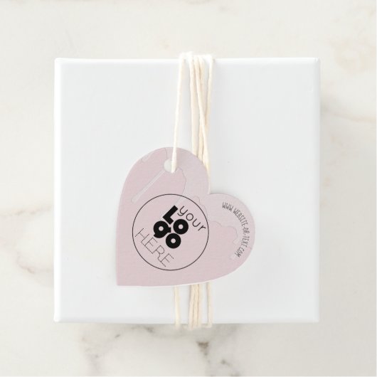 Label voor ophangen van zakelijke Logo die roze ha (In situ)