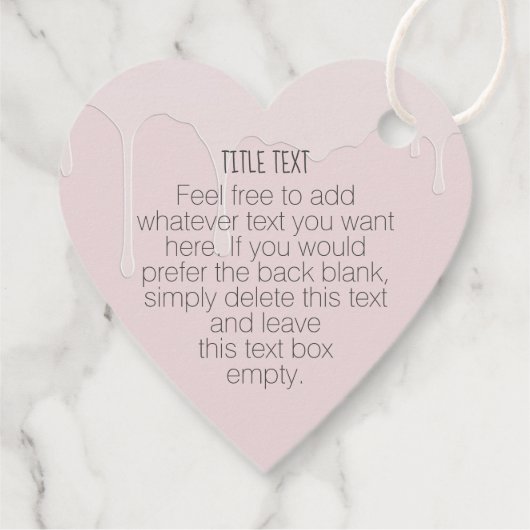 Label voor ophangen van zakelijke Logo die roze ha (Achterkant)