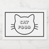 Label voor opslag van kattenvoer voedselcontainer etiket (Enkel label)