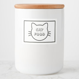 Label voor opslag van kattenvoer voedselcontainer etiket
