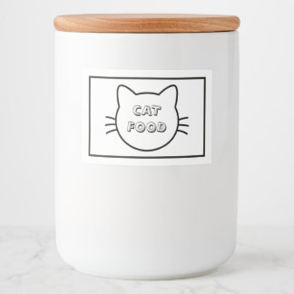 Label voor opslag van kattenvoer voedselcontainer etiket