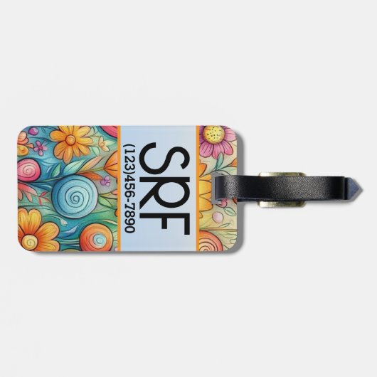 Label voor ouders of kinderen bagagelabel (Achterkant horizontaal)