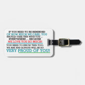 Label voor ouders of kinderen bagagelabel (Voorkant horizontaal)