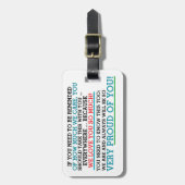 Label voor ouders of kinderen bagagelabel (Voorkant verticaal)