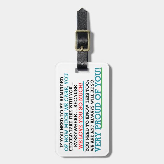 Label voor ouders of kinderen bagagelabel (Voorkant verticaal)