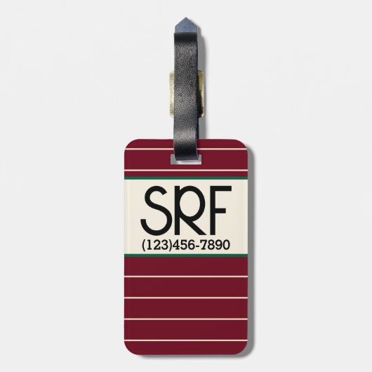 Label voor ouders of kinderen bagagelabel (Achterkant verticaal)