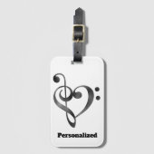 Label voor persoonlijke muziekbagage of instrument bagagelabel (Voorkant (verticaal))