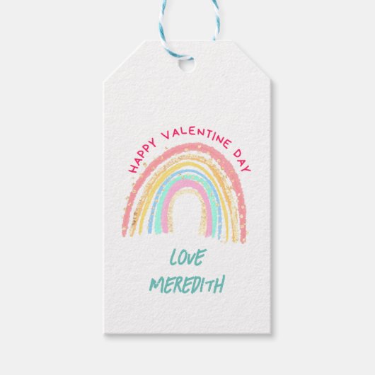 Label voor persoonlijke Valentijnsdag Cadeaulabel (Voorkant)