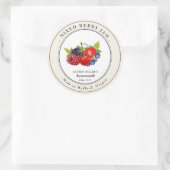 Label voor pot met vintage gemengde bessenjam (Tas)