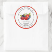 Label voor pot met vintage gemengde bessenjam (Tas)