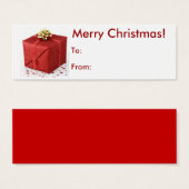 Label voor prettig kerstCadeau Mini Visitekaartjes (Voorkant /achterkant)