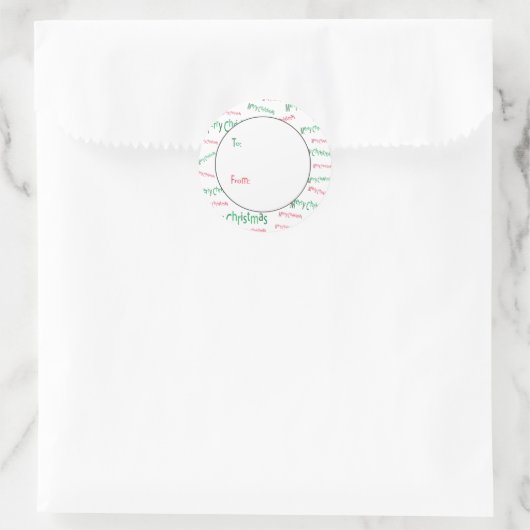 Label voor prettige kerstcadeaus (Tas)