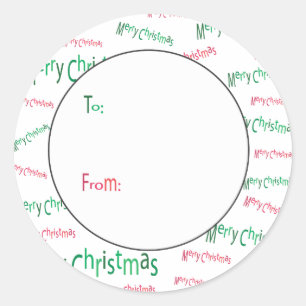 Label voor prettige kerstcadeaus