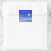 Label voor prettige kerstcadeaus (Tas)