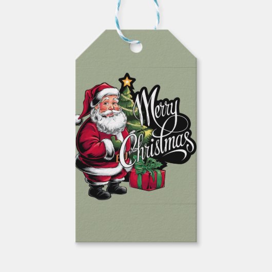 Label voor prettige kerstcadeaus cadeaulabel (Voorkant)