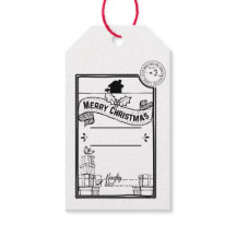 Label voor prettige kerstcadeaus