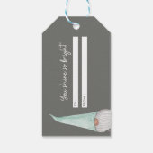 Label voor prettige kerstcadeautjes in Gnomie Cadeaulabel (Achterkant)