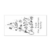 Label voor prettige kerstcadeautjes voor prettige  rubberstempel (Afrduk)