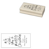 Label voor prettige kerstcadeautjes voor prettige  rubberstempel (Gestempeld)