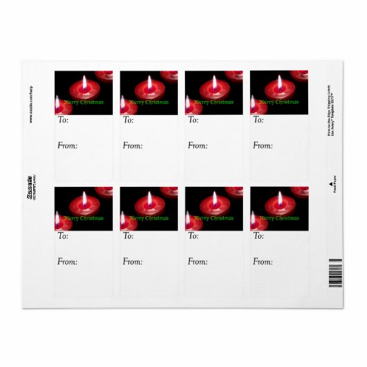 Label voor prettige kerstkaarsen (Full Sheet)