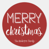 Label voor prettige kerststicker (Voorkant)