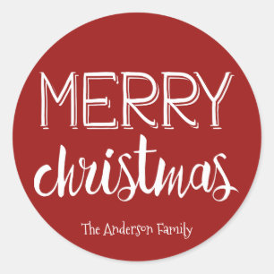 Label voor prettige kerststicker