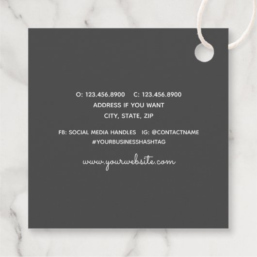 Label voor productcontact met haarstylist (Achterkant)