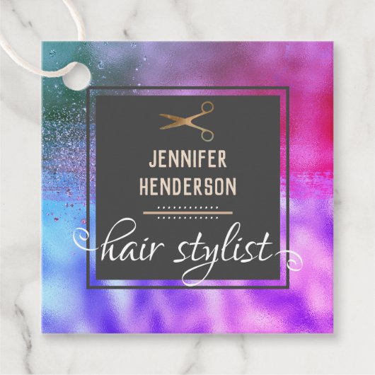 Label voor productcontact met haarstylist (Voorkant)