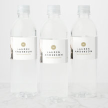 Label voor promotie waterfles voor vastgoed