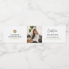 Label voor promotie-waterfles voor vastgoed waterfles etiket