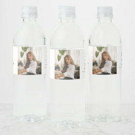 Label voor promotie-waterfles voor vastgoed waterfles etiket