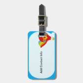 Label voor reizigers met heteluchtballonnen bagagelabel (Voorkant verticaal)