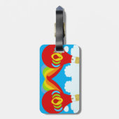 Label voor reizigers met heteluchtballonnen bagagelabel (Achterkant verticaal)