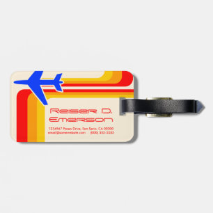 label voor retrorefbijtreizen bagagelabel