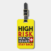 Label voor risicobeheersing bagagelabel (Voorkant verticaal)