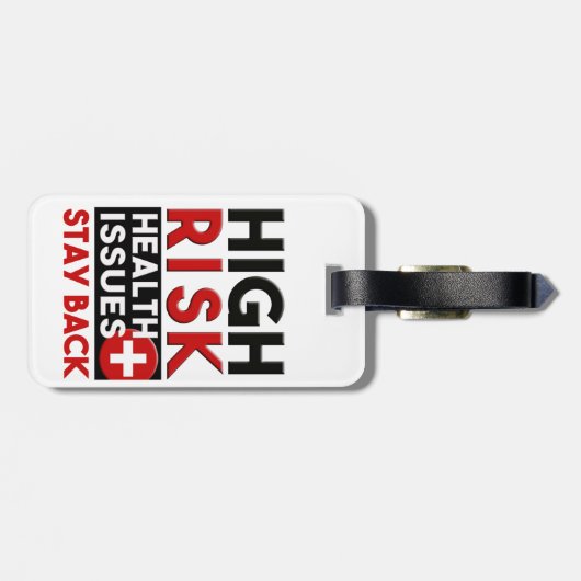 Label voor risicobeheersing bagagelabel (Achterkant horizontaal)