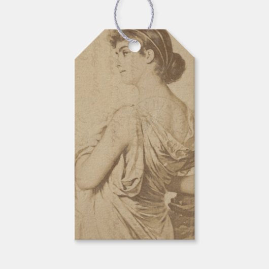 Label voor romantisch scriptjournaliseren cadeaulabel (Voorkant)