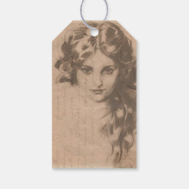 Label voor romantisch scriptjournaliseren cadeaulabel