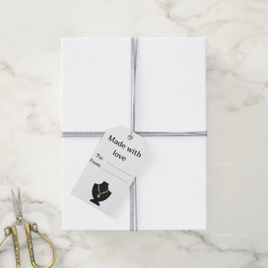 Label voor sieraden. Etiket sieraden Cadeaulabel (Met Touw)