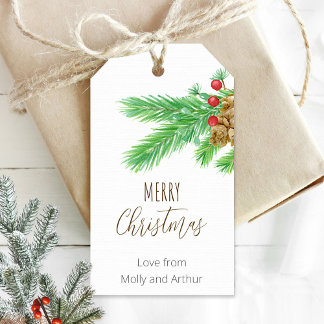 Label voor speciale kerstfeestdagen cadeaulabel