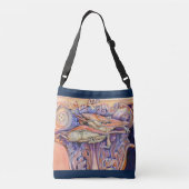 Label voor Spinnen en Kroonspelen Crossbody Tas (Achterkant)