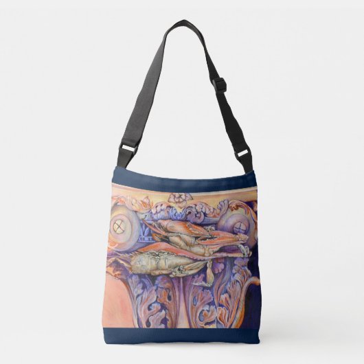 Label voor Spinnen en Kroonspelen Crossbody Tas (Voorkant)