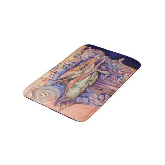 Label voor spinnen en krullen badmat (Gekanteld)