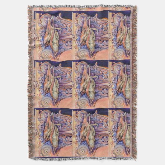 Label voor spinnen en krullen deken (Voorkant Verticaal)