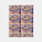 Label voor spinnen en krullen fleece deken (Voorkant)