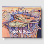 Label voor spinnen en krullen gastenboek (Voorkant)